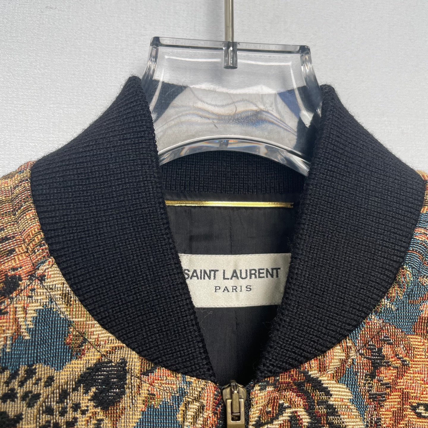 Saint Laurent Lion Cheetah Print Jacket
