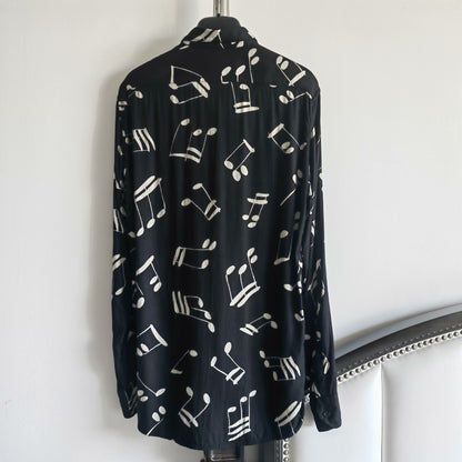 Saint Laurent Paris Musical Note Shirt