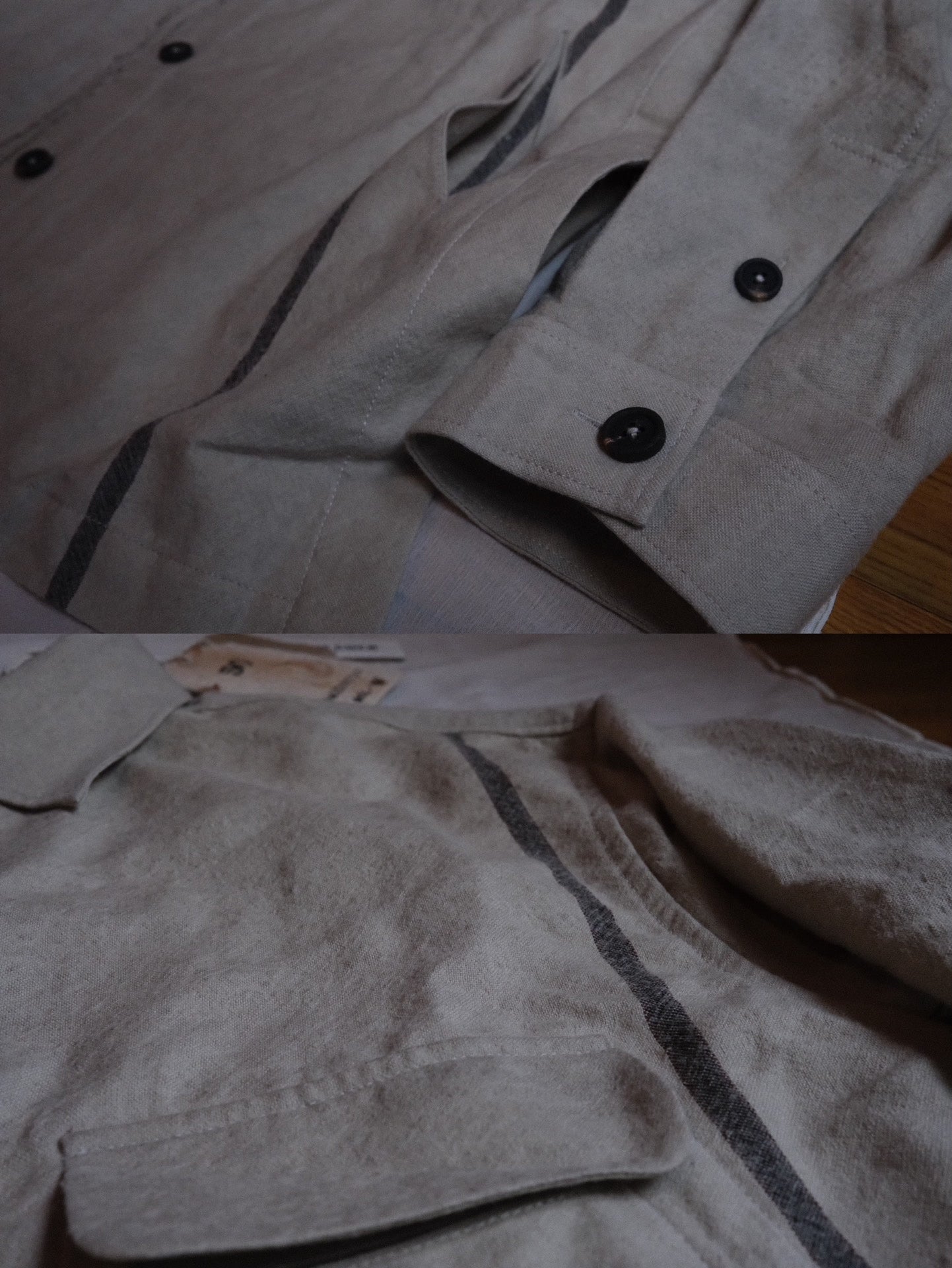 Ziggy Chen Oversized Wool Cotton Shirt Jacket