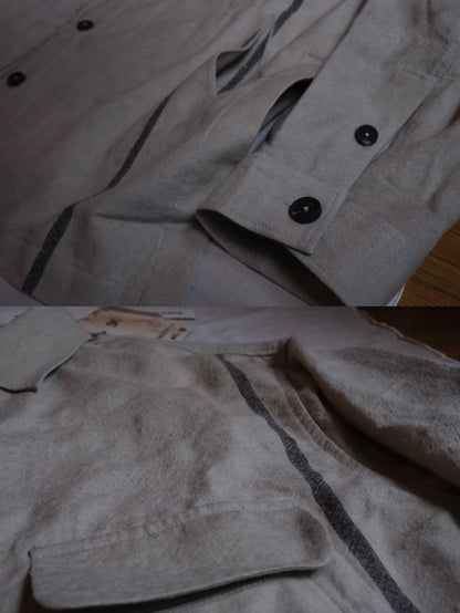 Ziggy Chen Oversized Wool Cotton Shirt Jacket
