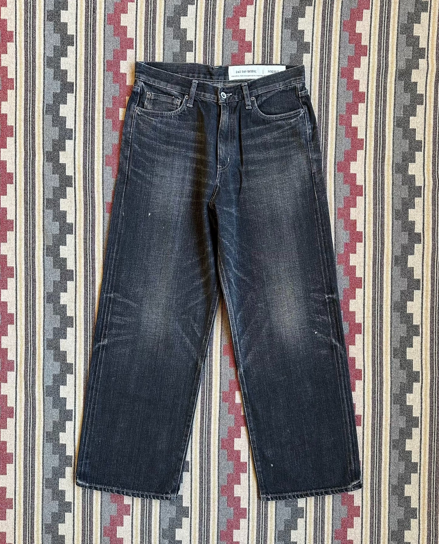 neighborhood washed denim vintage style pants