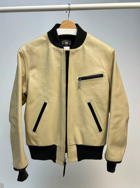 freewheelers skull leather bomber jacket