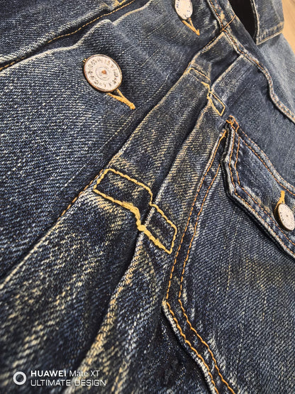 unique vintage blue denim jacket