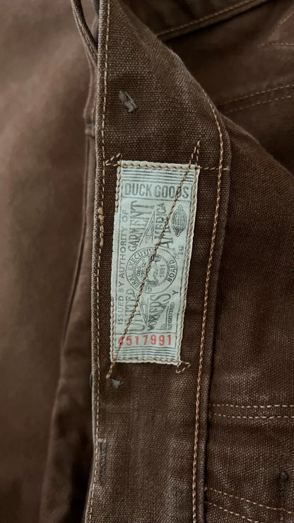 Freewheelers Brown Work Pants Size 34