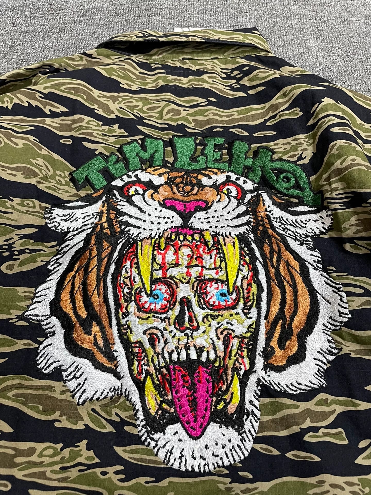 wacko maria camouflage tiger head jacket