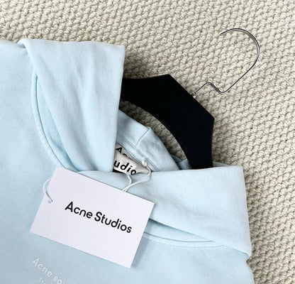 acne studios light blue logo sweatshirt