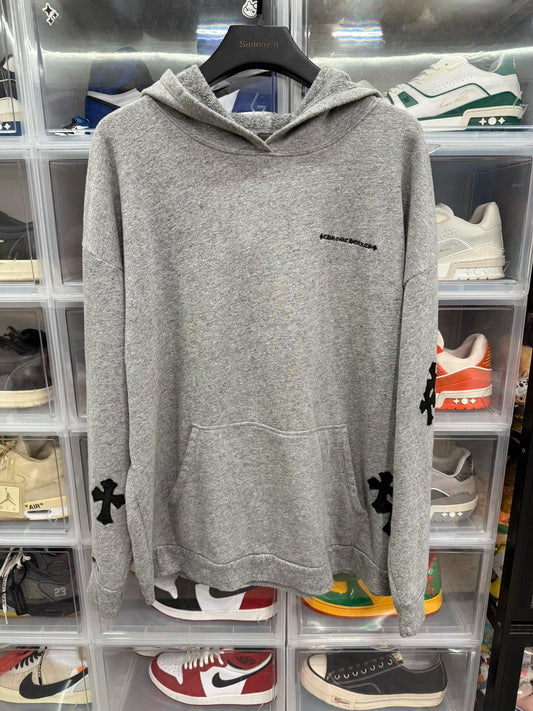 Chrome Hearts Black Cross Gray Hoodie