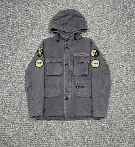 neighborhood 15ss m65 washed hooded jacket