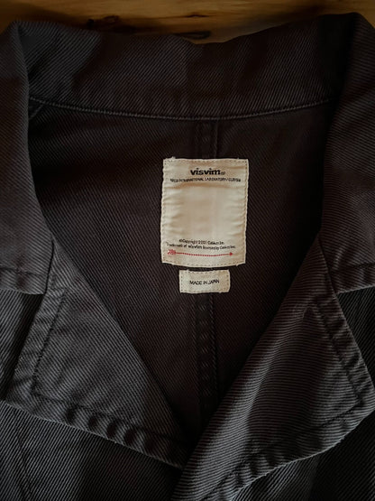 visvim peerless shop coat in dark color