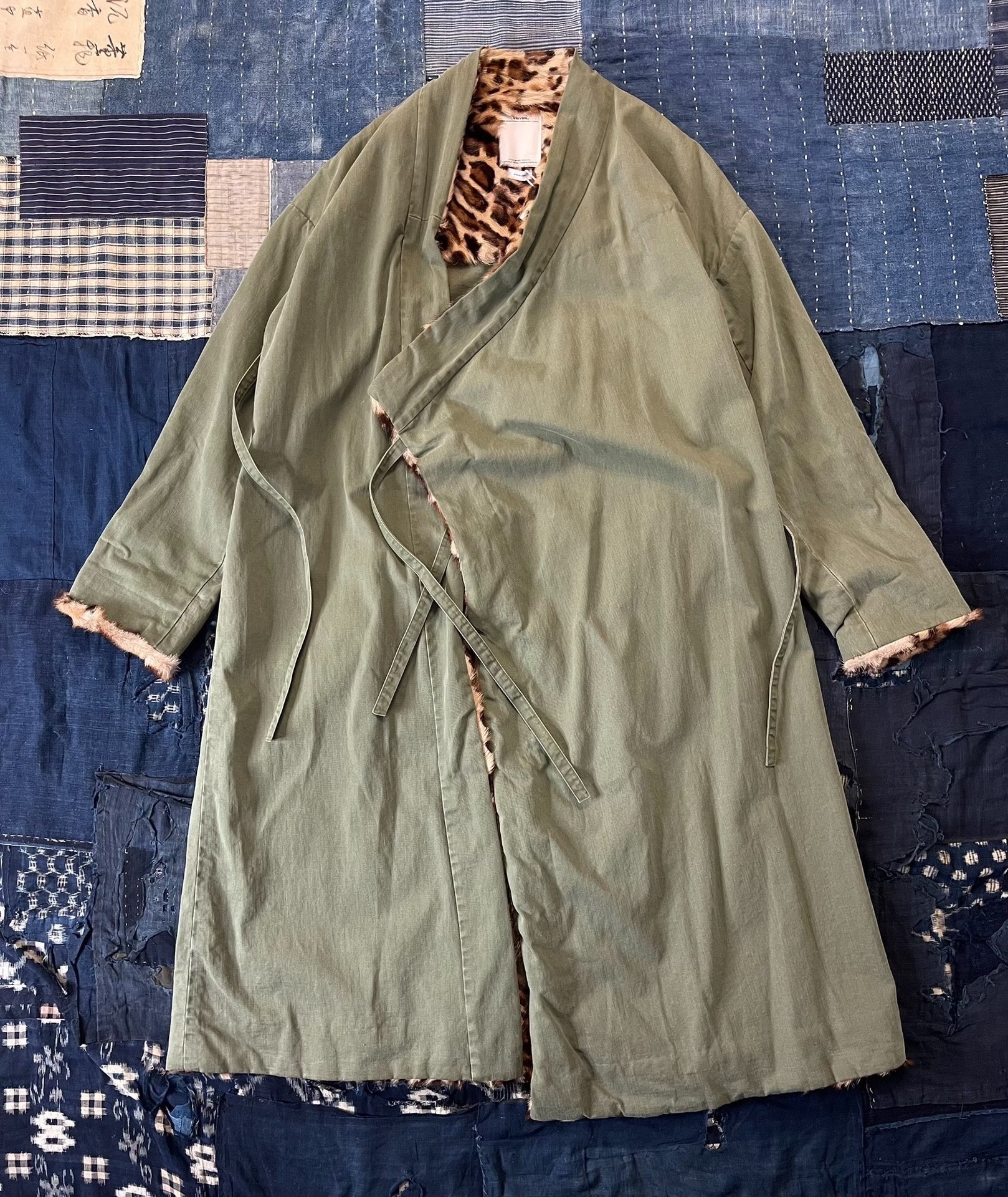 VISVIM 12AW LHAMO ROBE Leopard Print