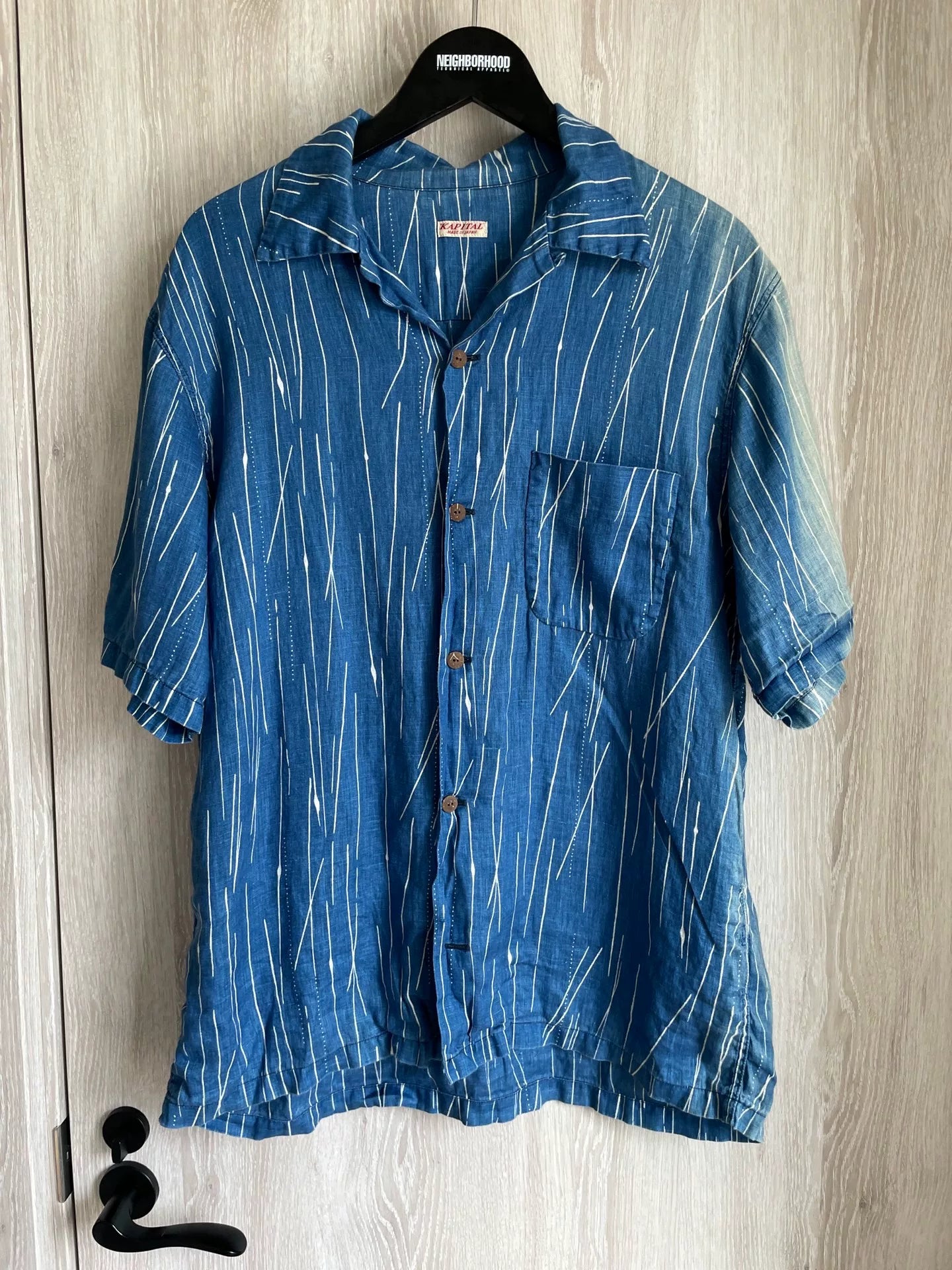 Kapital Indigo Stripe Shirt Size 3