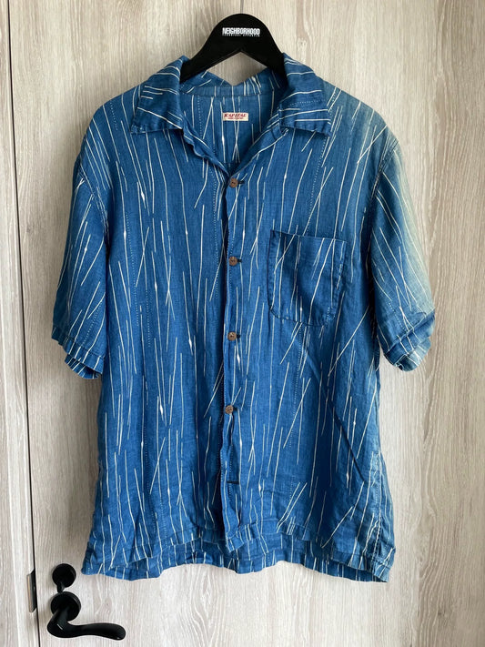 Kapital Indigo Stripe Shirt Size 3