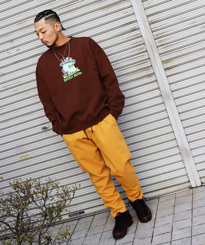 brain dead mushroom house crewneck sweatshirt