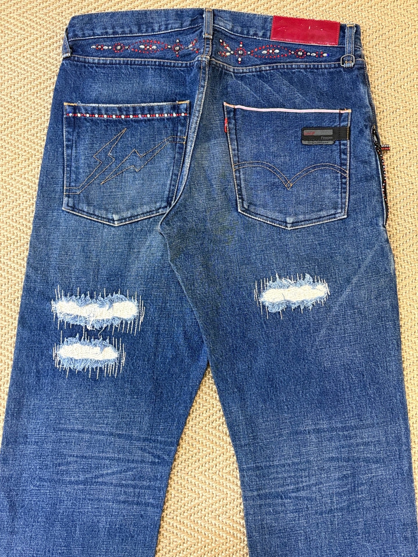 Levi's Fenom Crush Washed Distressed Rhinestone Jeans
