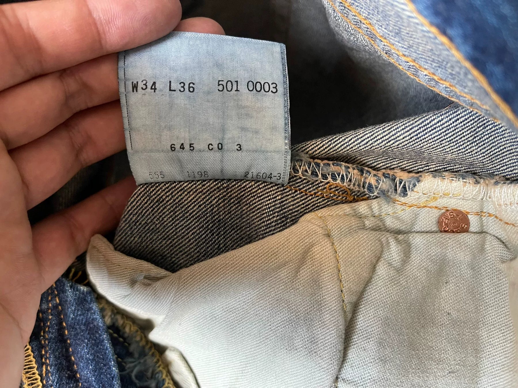 Levi's 501XX Washed Jeans