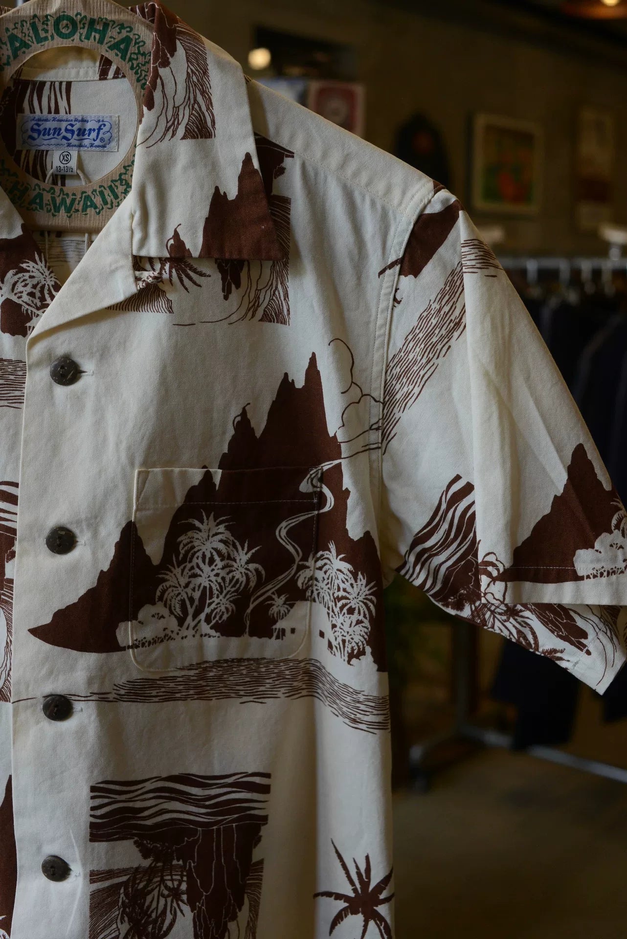 SunSurf Palm Tree Aloha Cotton Shirt