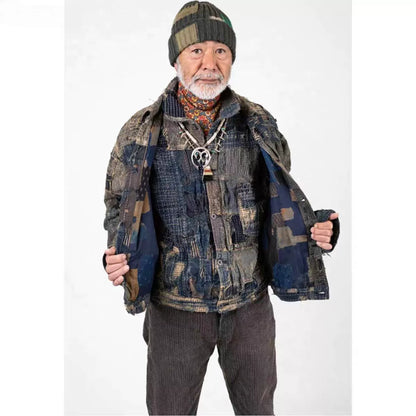 kapital patchwork knit beanie hat