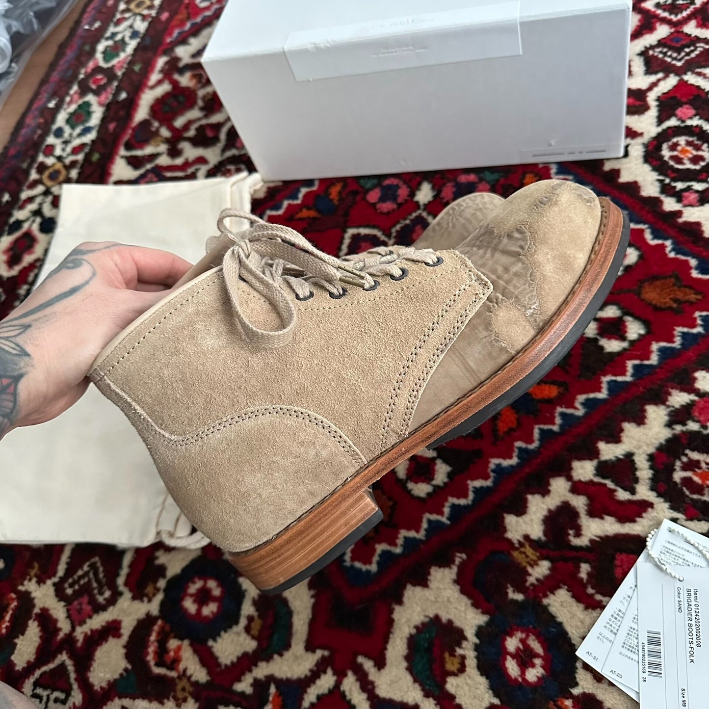 visvim brigadier boots size 9