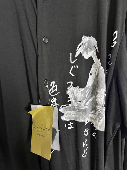 Yohji Yamamoto 25SS Printed Long Shirt