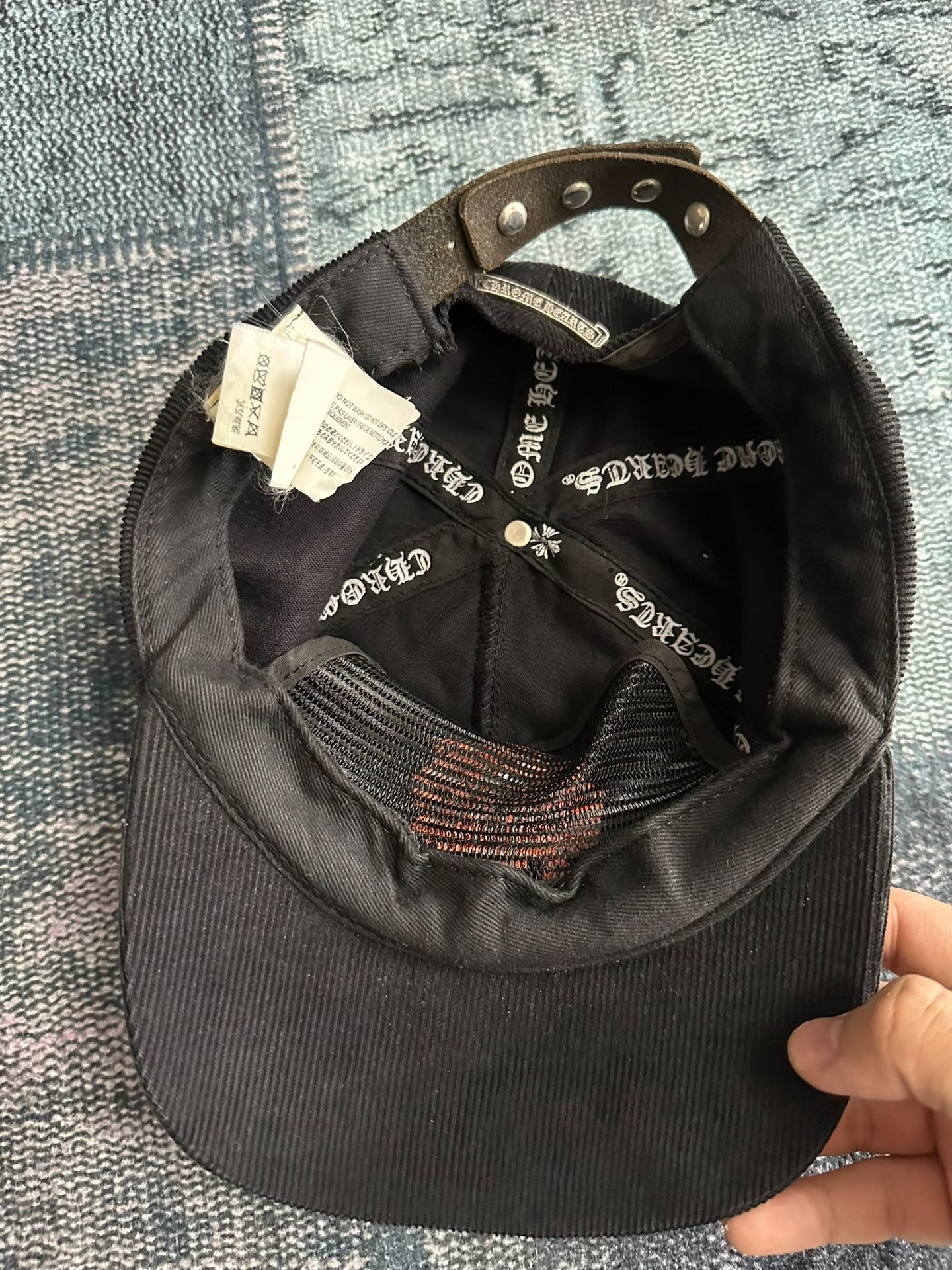 Chrome Hearts Orange Sword Vine Corduroy Cap