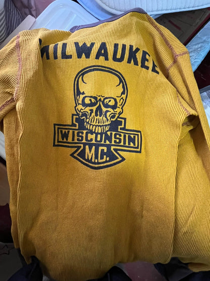 Waffle Skeleton Base Layer Shirt Orange