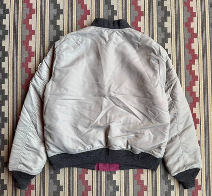 hand embroidery flight jacket reversible design