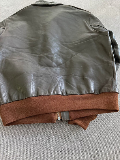 Toys McCoy A2 Flight Jacket in Brown Leather