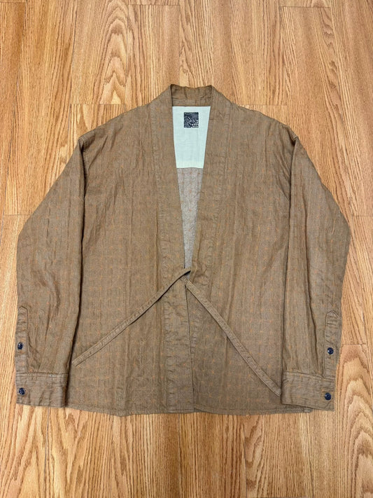visvim sashiko lhamo shirt in brown