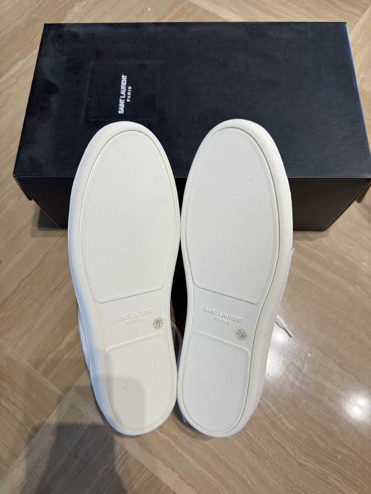 Saint Laurent Andy White Leather Sneakers