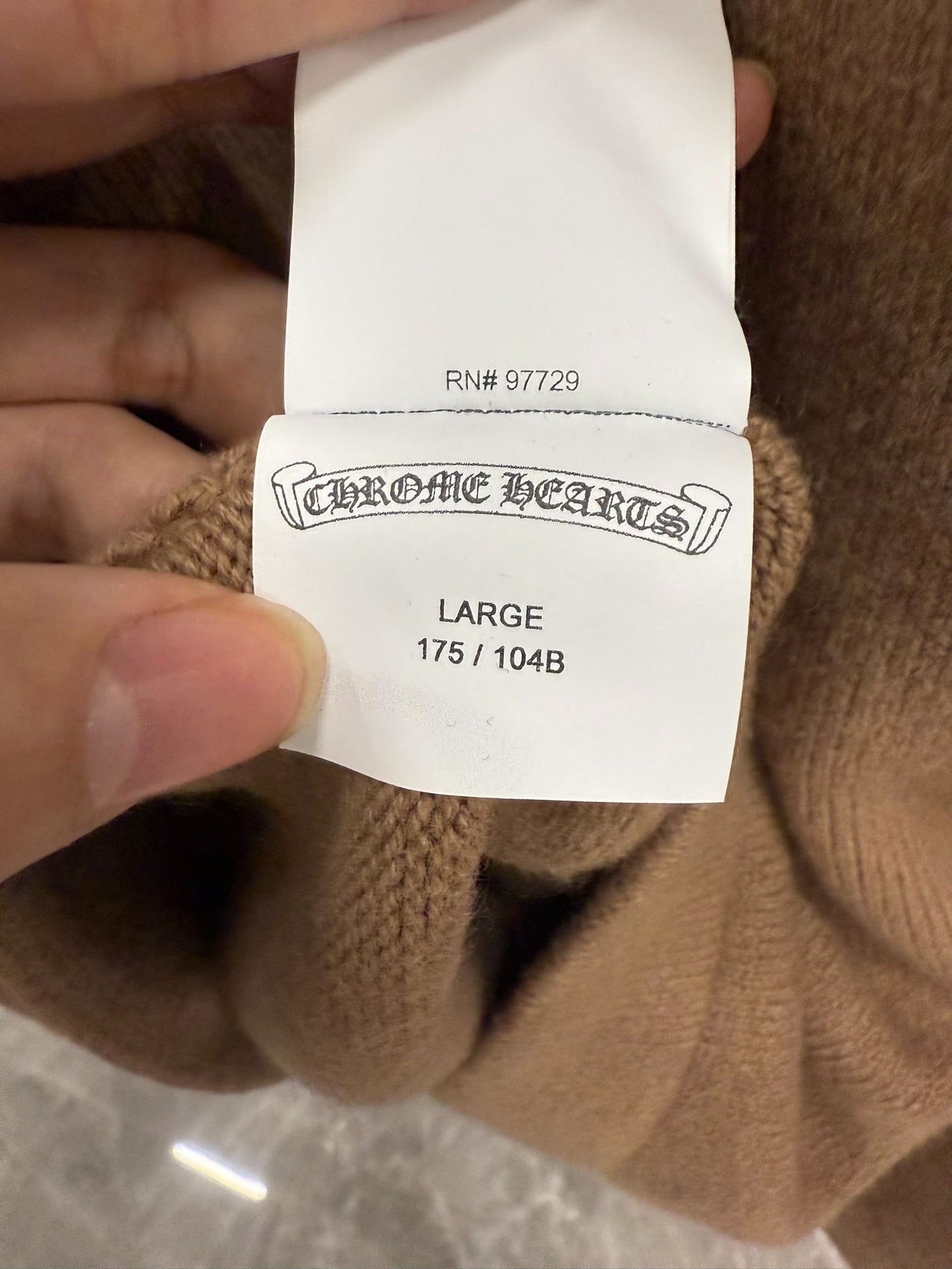 Chrome Hearts Brown Cashmere Sweater