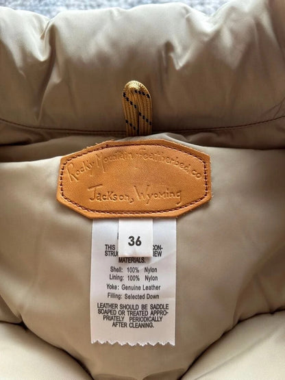 rocky mountain down vest in brown color