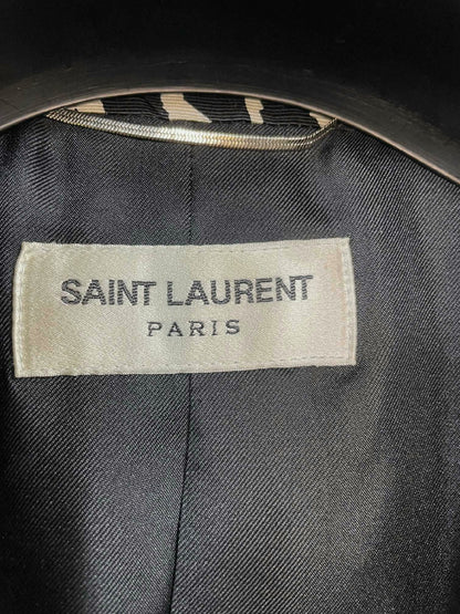 Saint Laurent Black White Leopard Blazer