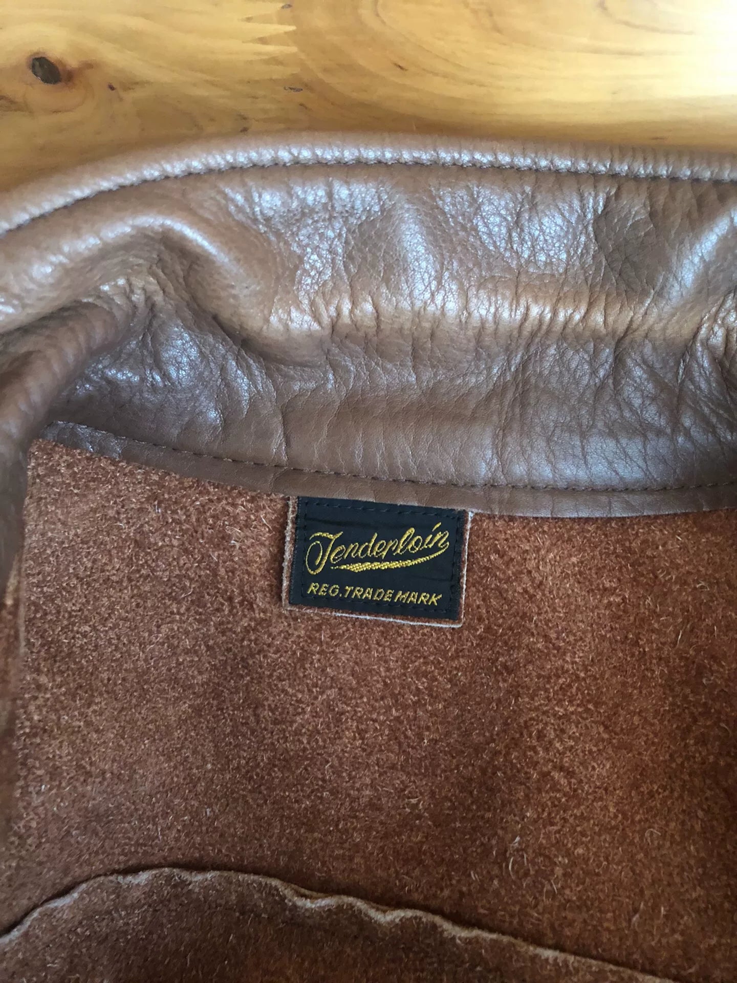 rare brown suede leather jacket