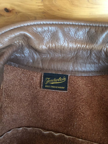 rare brown suede leather jacket