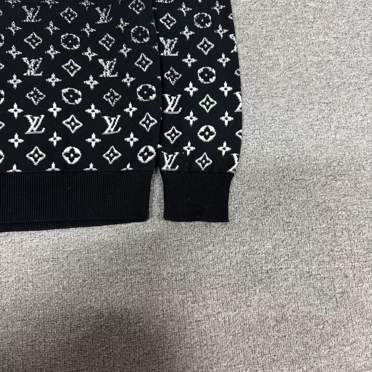 Louis Vuitton Black Monogram Knit Sweater