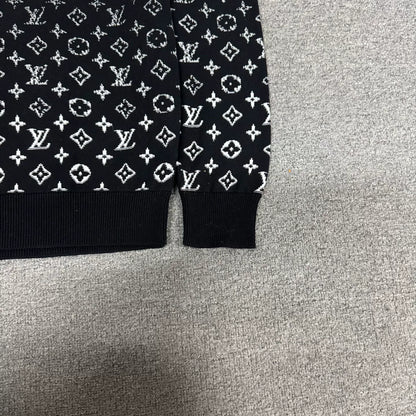 Louis Vuitton Black Monogram Knit Sweater