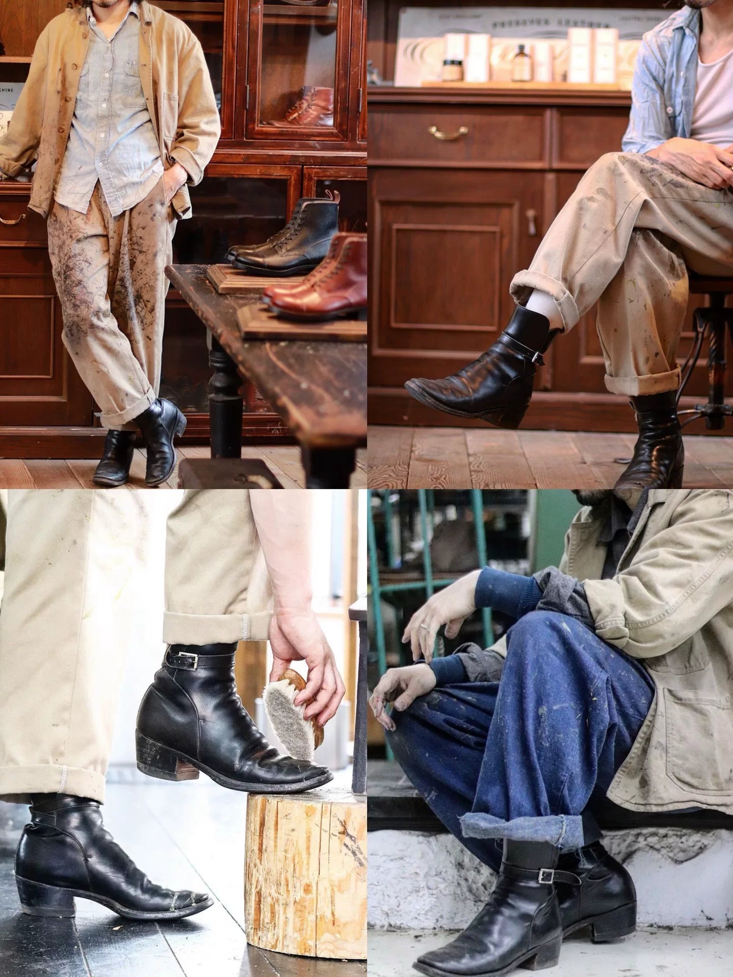 Clinch Jodhpur Black Leather Boots