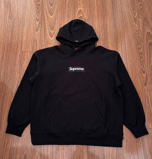 supreme box logo hooded sweatshirt black