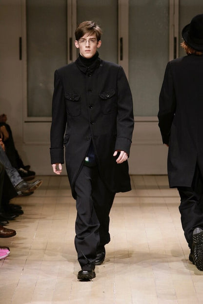 Yohji Yamamoto Tailored Wool Blend Coat