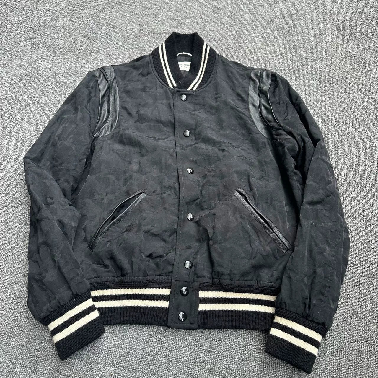 Saint Laurent Paris Camouflage Baseball Jacket