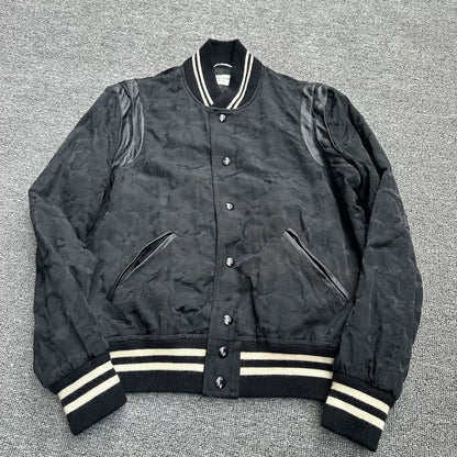 Saint Laurent Paris Camouflage Baseball Jacket