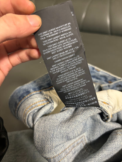 Saint Laurent Distressed Knee Denim Pants