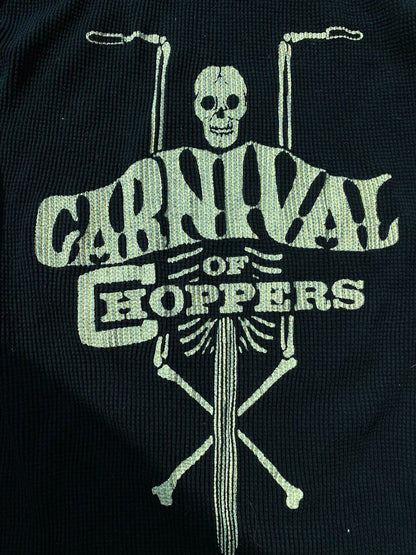 black long sleeve skeleton graphic shirt