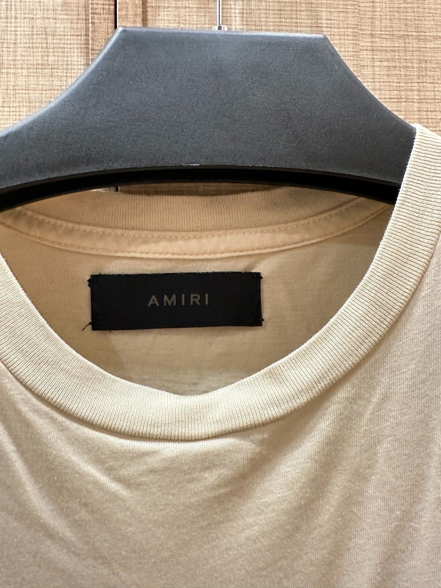 Amiri Beige Core Logo T-Shirt Size S