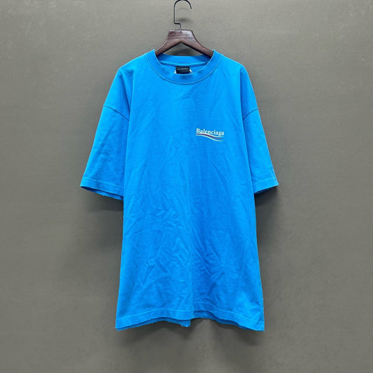balenciaga blue wave short sleeve shirt