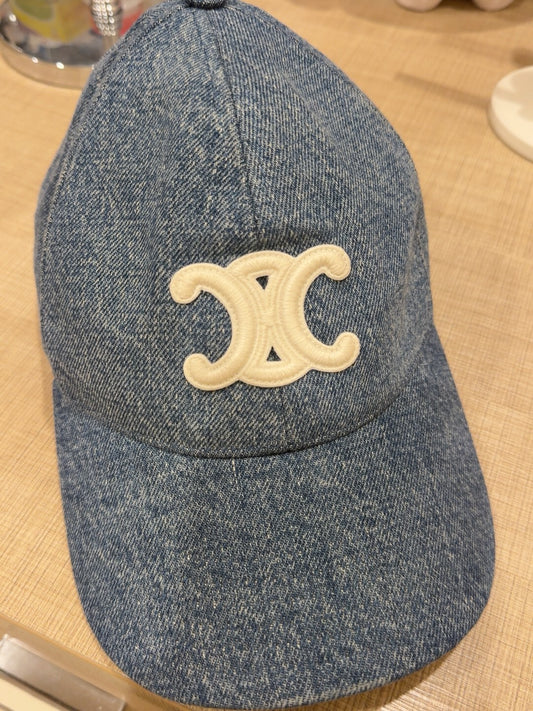 Celine Denim Duckbill Cap Size M