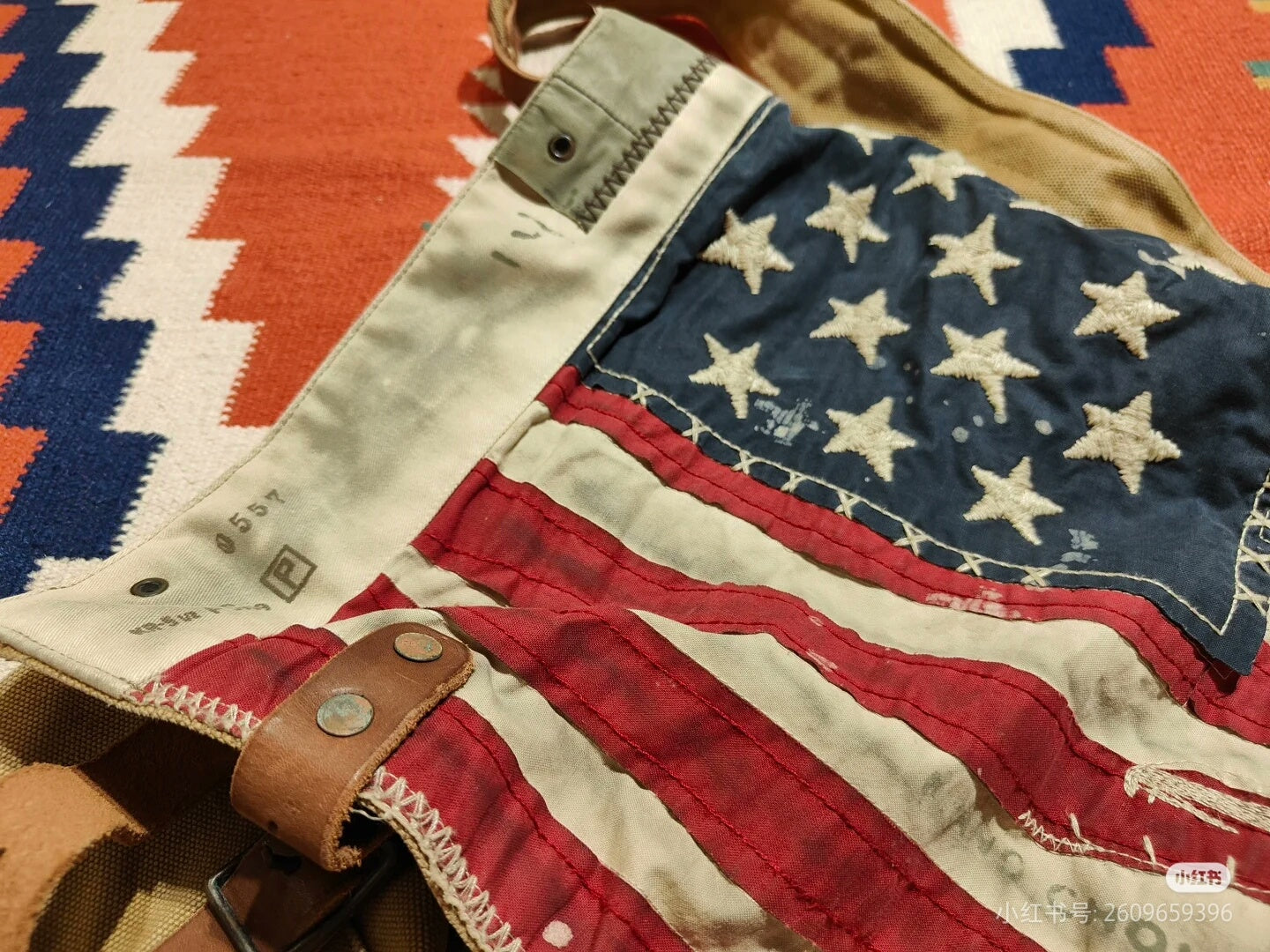 Ralph Lauren Vintage American Flag Backpack