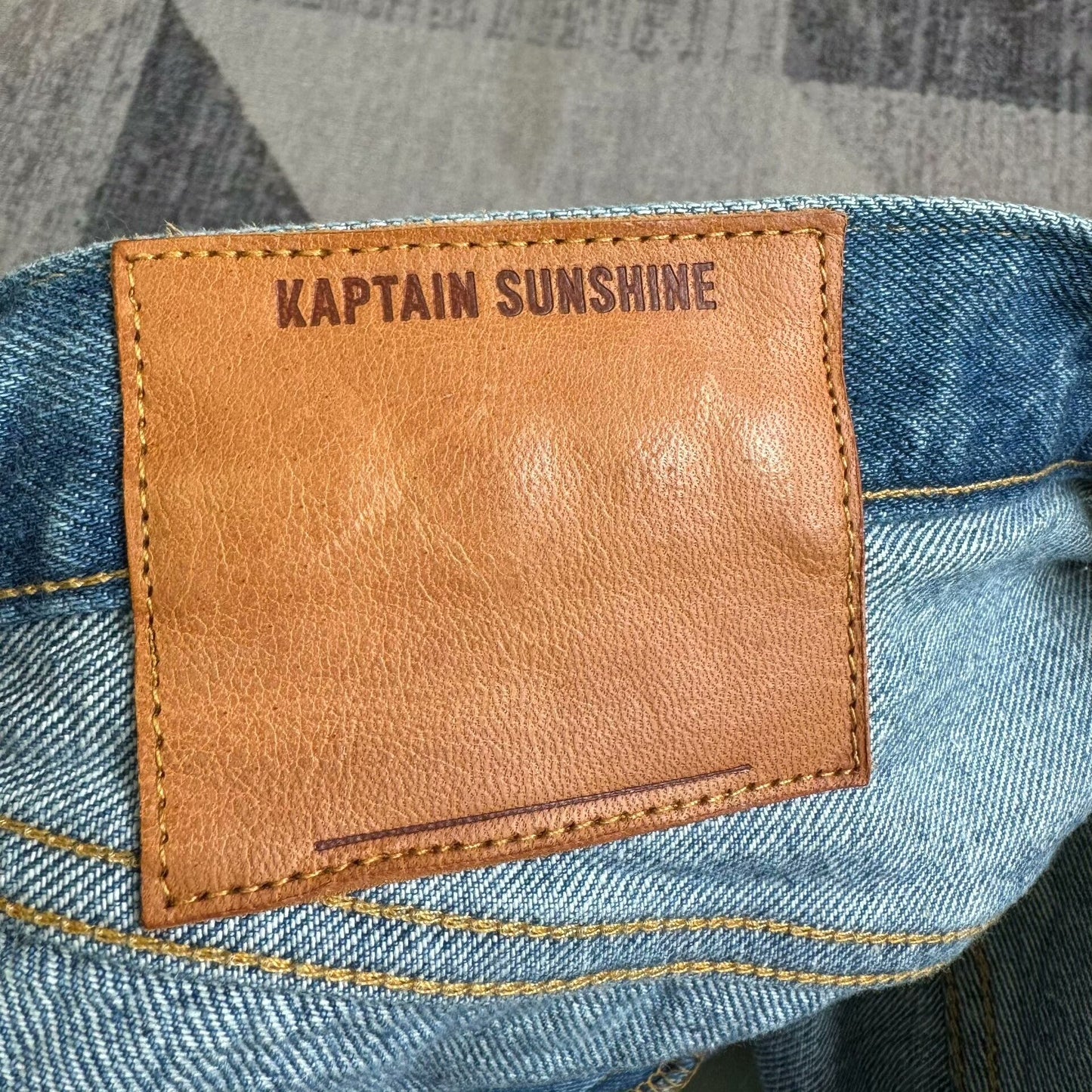 kaptain sunshine skate shoe cut denim pants