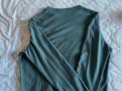 Loro Piana Blue Crewneck Cashmere Sweater