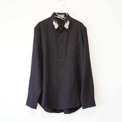 yohji yamamoto wings embroidered shirt